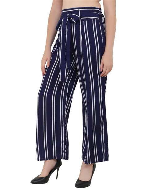 navy and white striped pants.